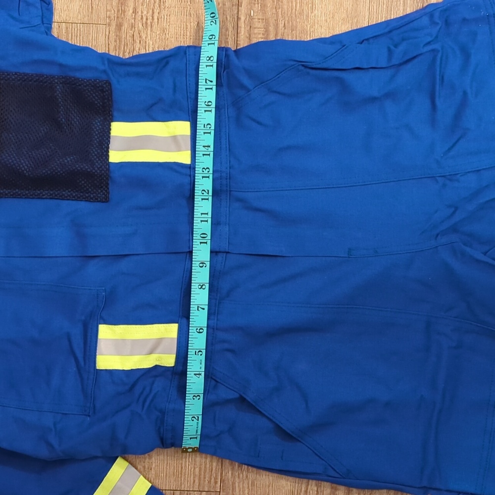 Blue Coveralls with Reflective Stripes - Picture 10 of 11